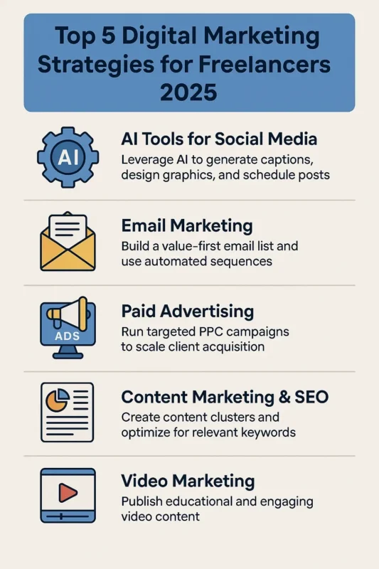 digital marketing strategies for freelancers 2025