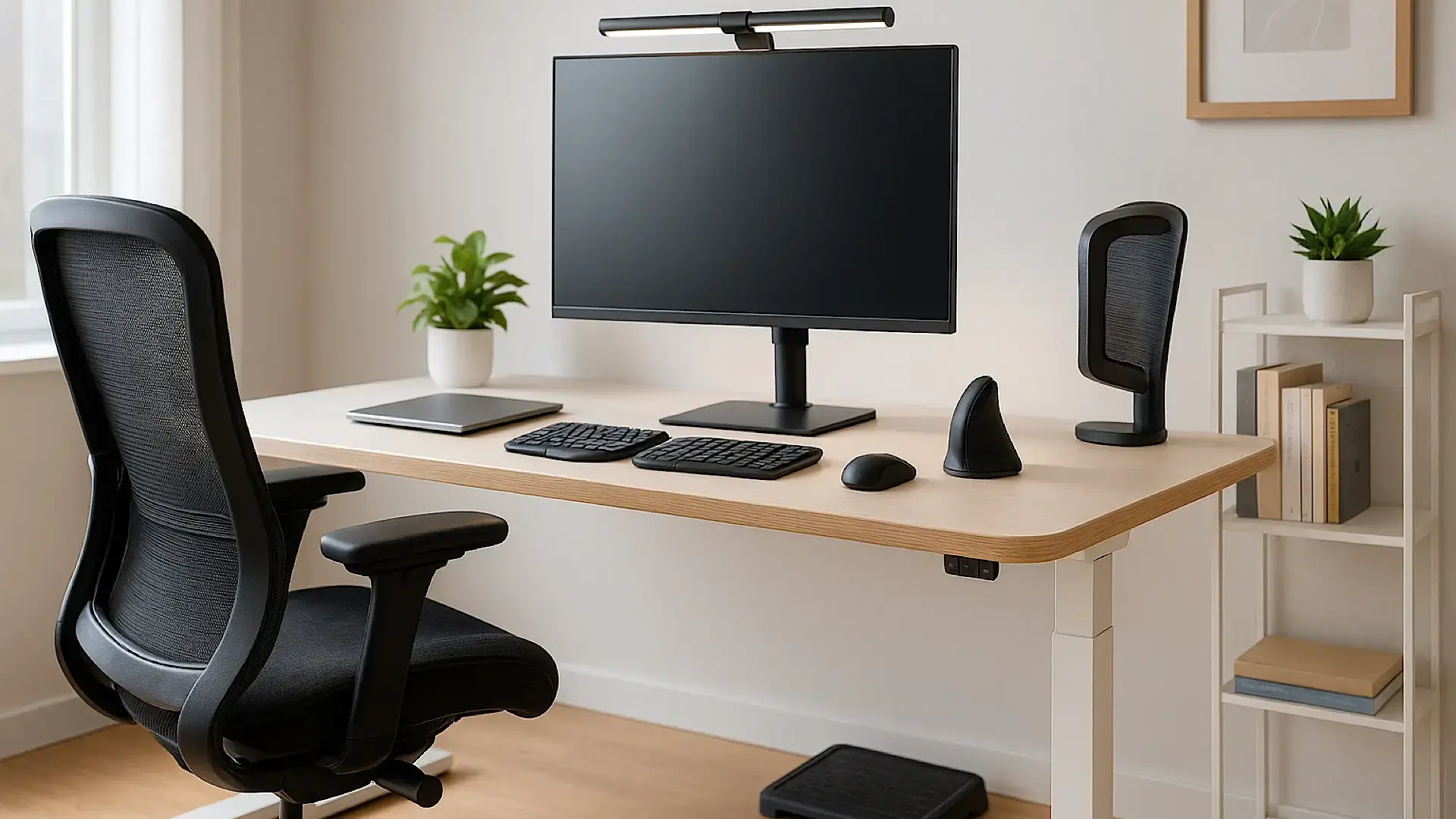 freelancer ergonomic workspace setup 2025