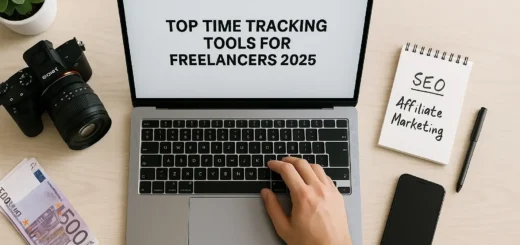 freelancer-time-tracking-setup-top-view-2025